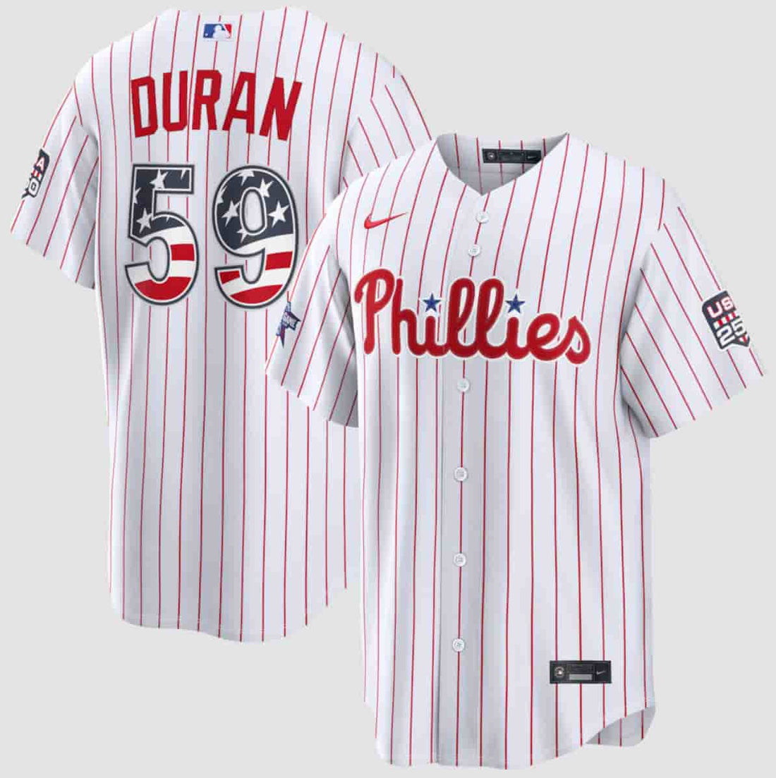 Jhoan Durán Philadelphia Phillies white All-Star jersey