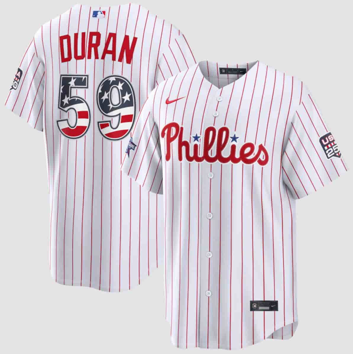 Jhoan Durán Philadelphia Phillies white All-Star jersey