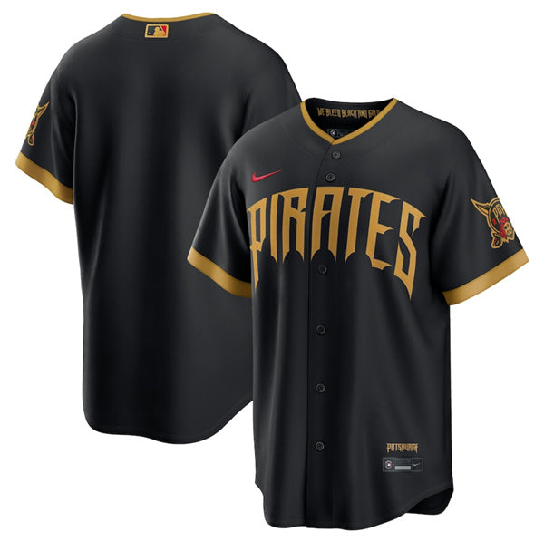 Custom Pittsburgh Pirates black City Connect jersey