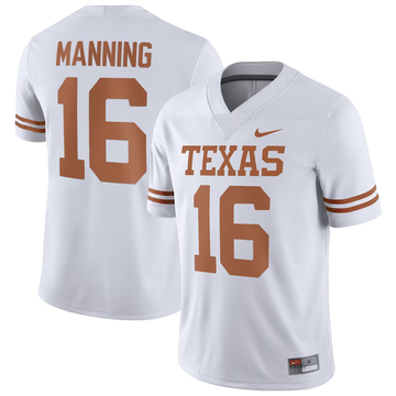 Arch Manning Texas Longhorns white jersey