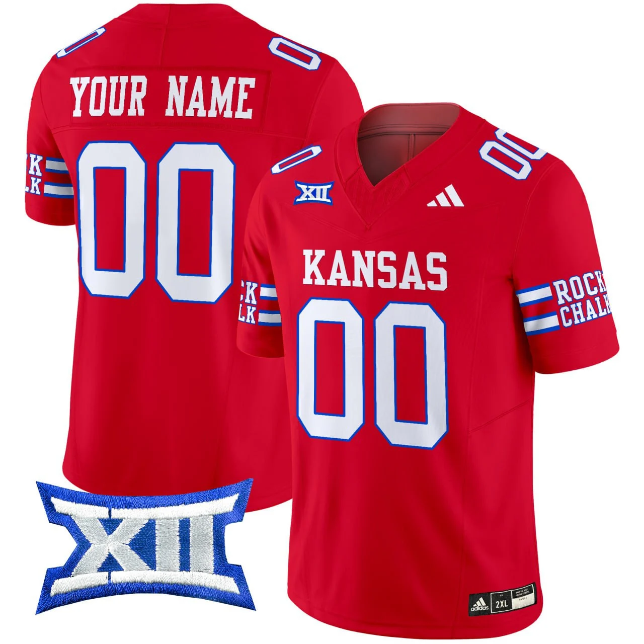 Custom Kansas Jayhawks red Vapor jersey
