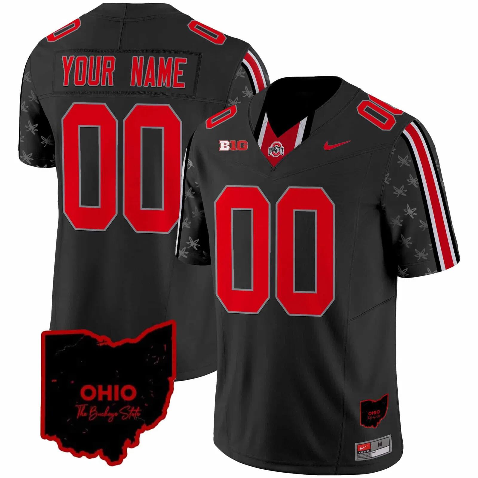 Custom Ohio State Buckeyes black Limited jersey