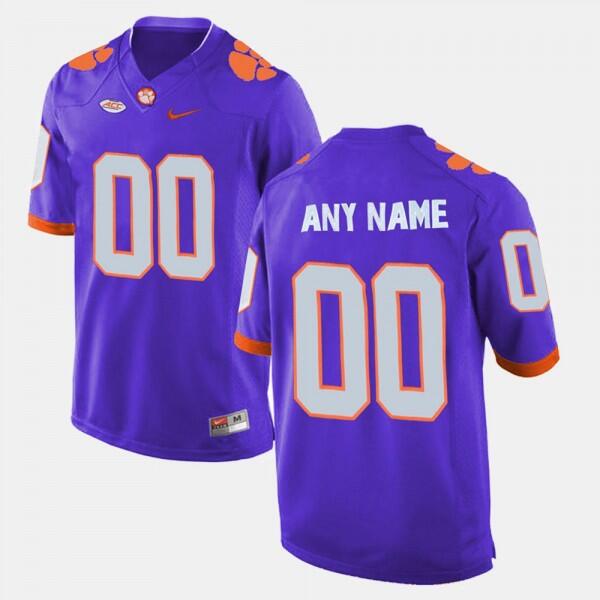 Custom Clemson Tigers purple jersey