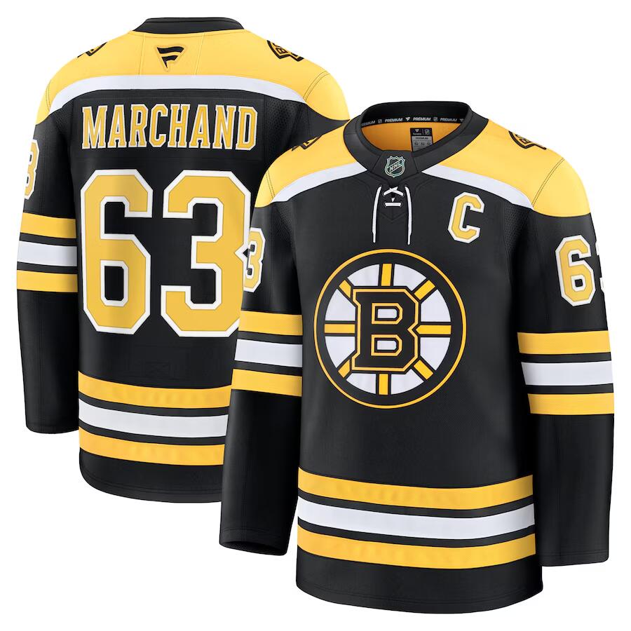 Brad Marchand Boston Bruins black Home jersey