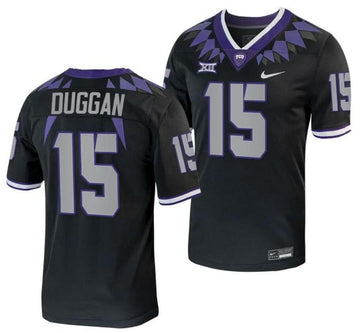 Max Duggan TCU Horned Frogs black Game jersey