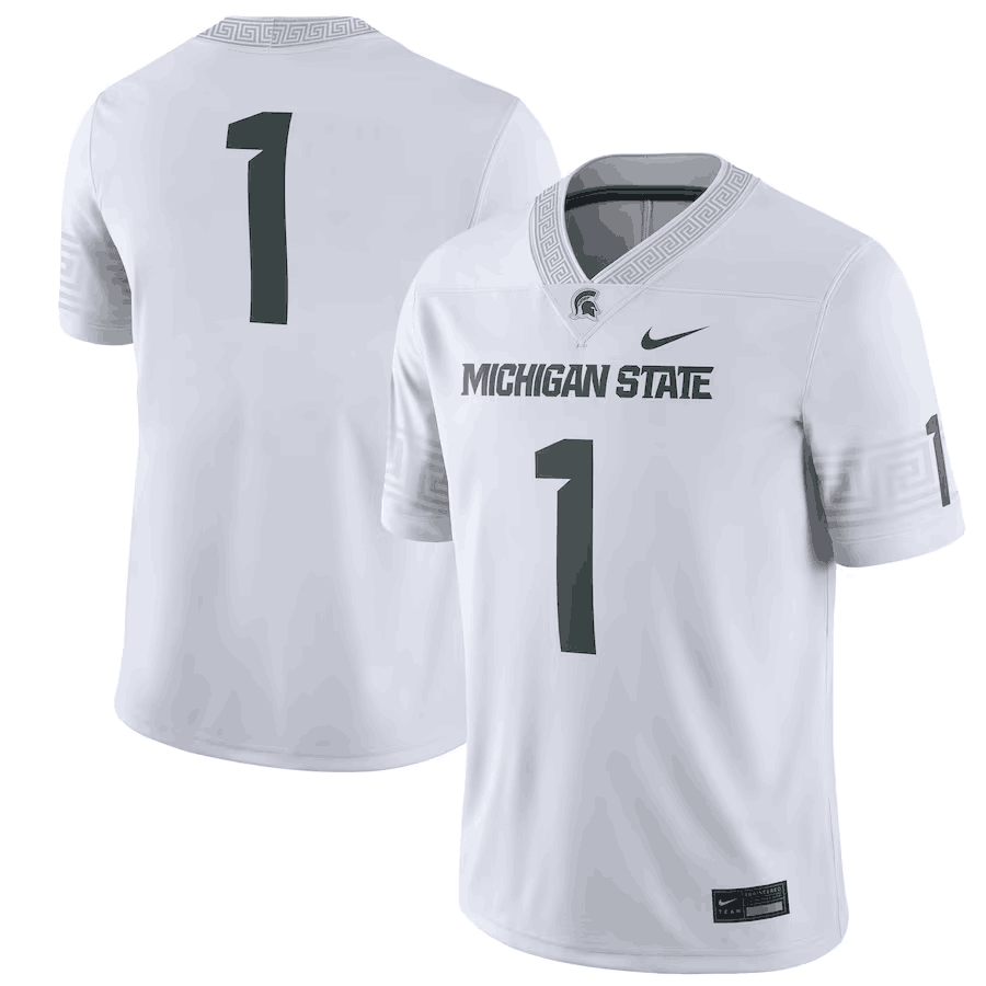 Custom Michigan State Spartans white Limited jersey
