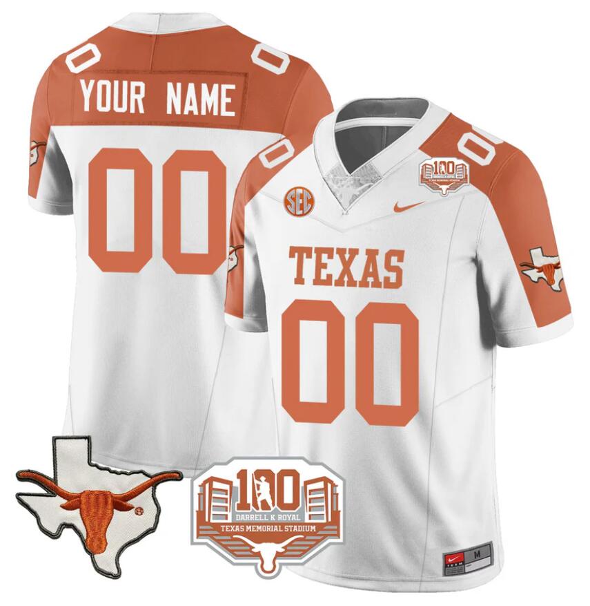 Custom Texas Longhorns royal Vapor jersey