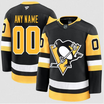 Custom Pittsburgh Penguins black Home jersey
