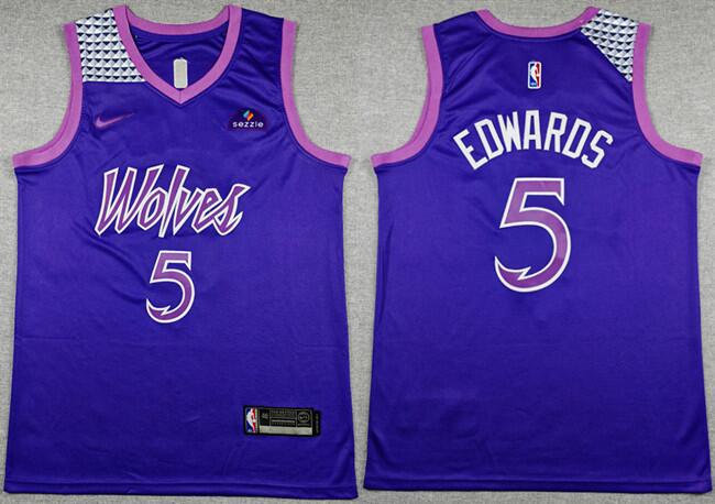 Anthony Edwards Minnesota Timberwolves navy jersey