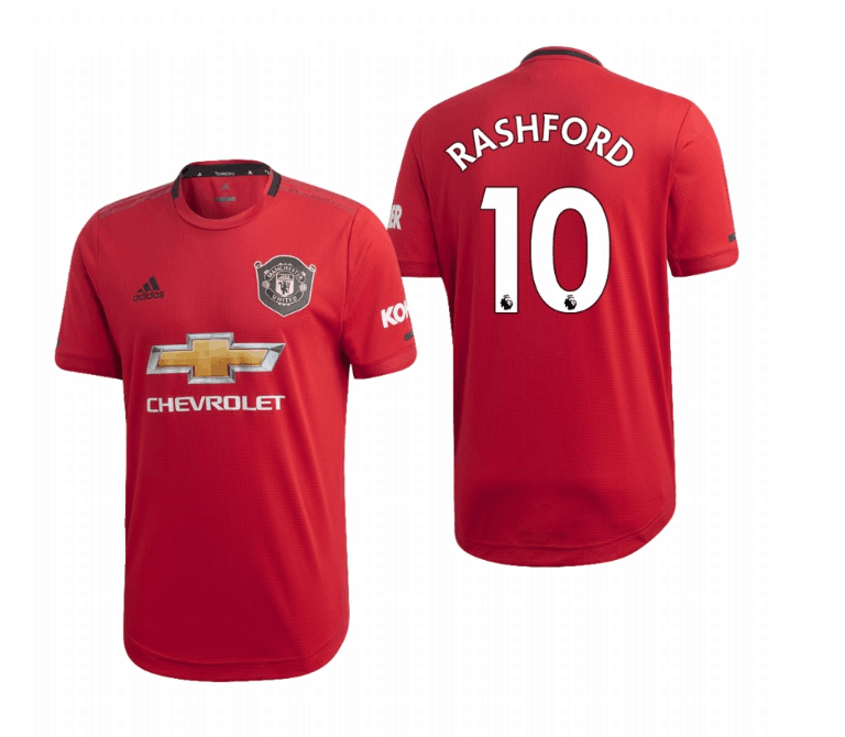 Marcus Rashford Manchester United red Home jersey