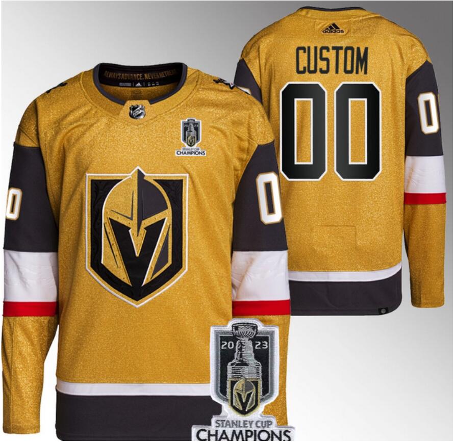 Custom Vegas Golden Knights gold jersey