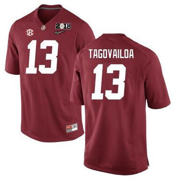 Custom Alabama Crimson Tide red jersey