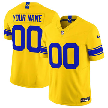 Custom Los Angeles Rams yellow Vapor jersey