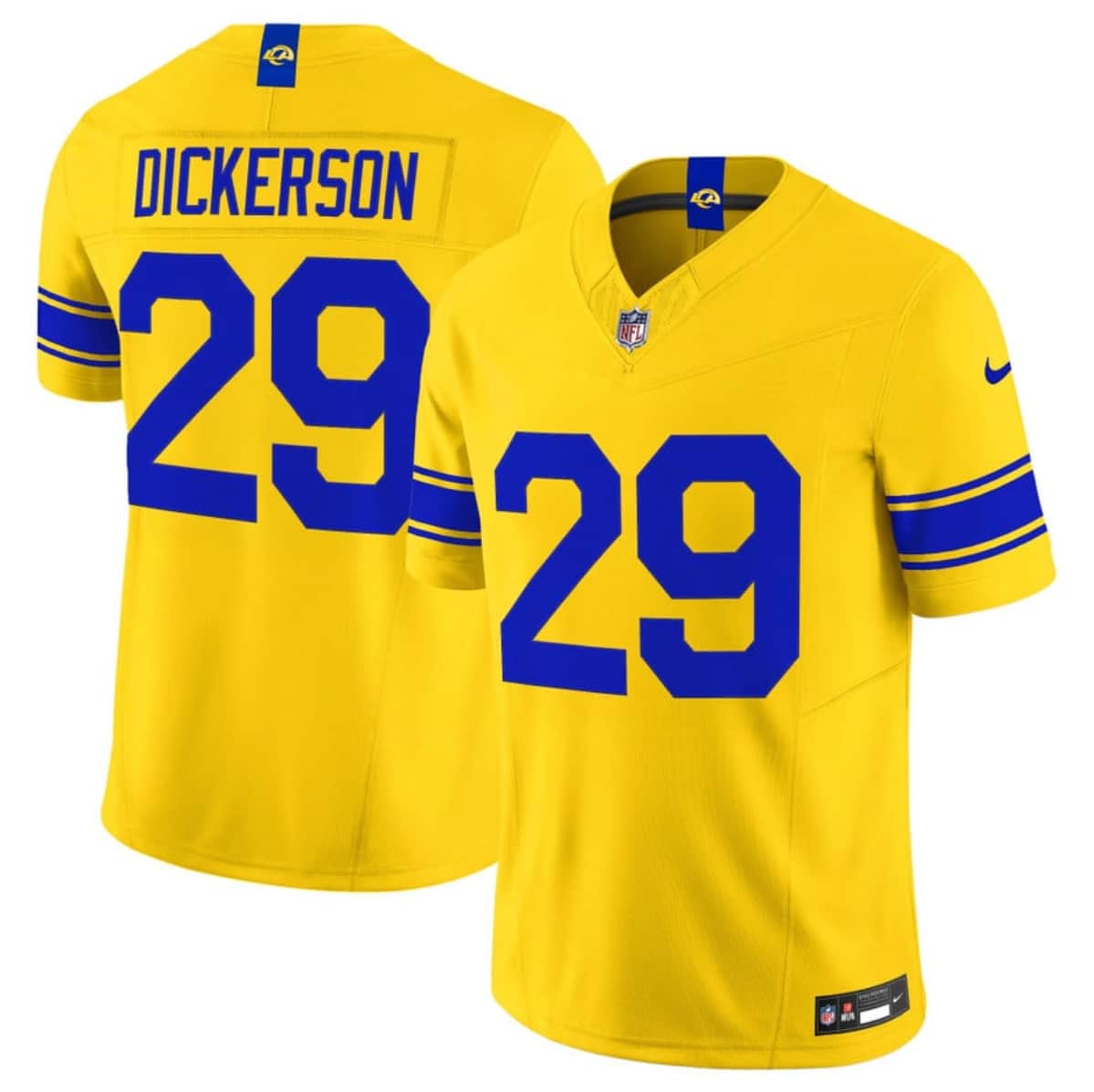 Eric Dickerson Los Angeles Rams yellow Vapor jersey