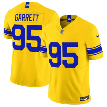 Myles Garrett Los Angeles Rams yellow Vapor jersey
