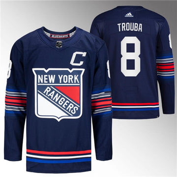 Jacob Trouba New York Rangers navy jersey