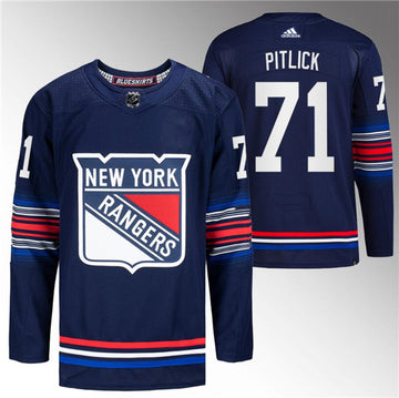 Tyler Pitlick New York Rangers navy jersey