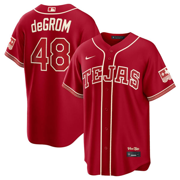 Jacob deGrom Texas Rangers red City Connect jersey