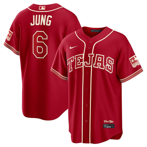 Josh Jung Texas Rangers red City Connect jersey