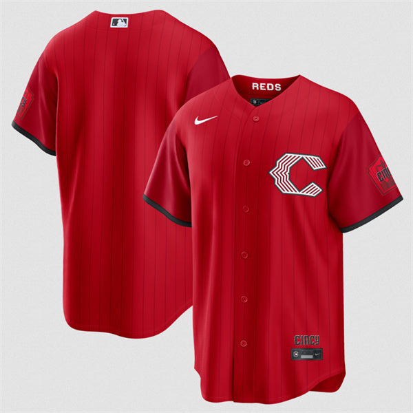 Custom Cincinnati Reds red City Connect jersey