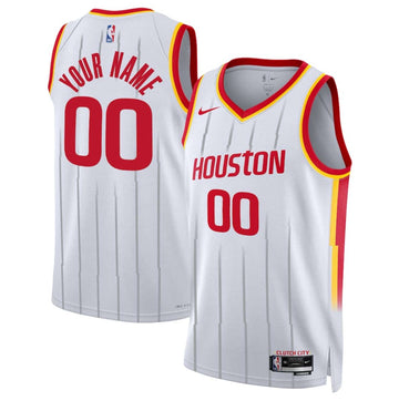 Custom Houston Rockets white jersey