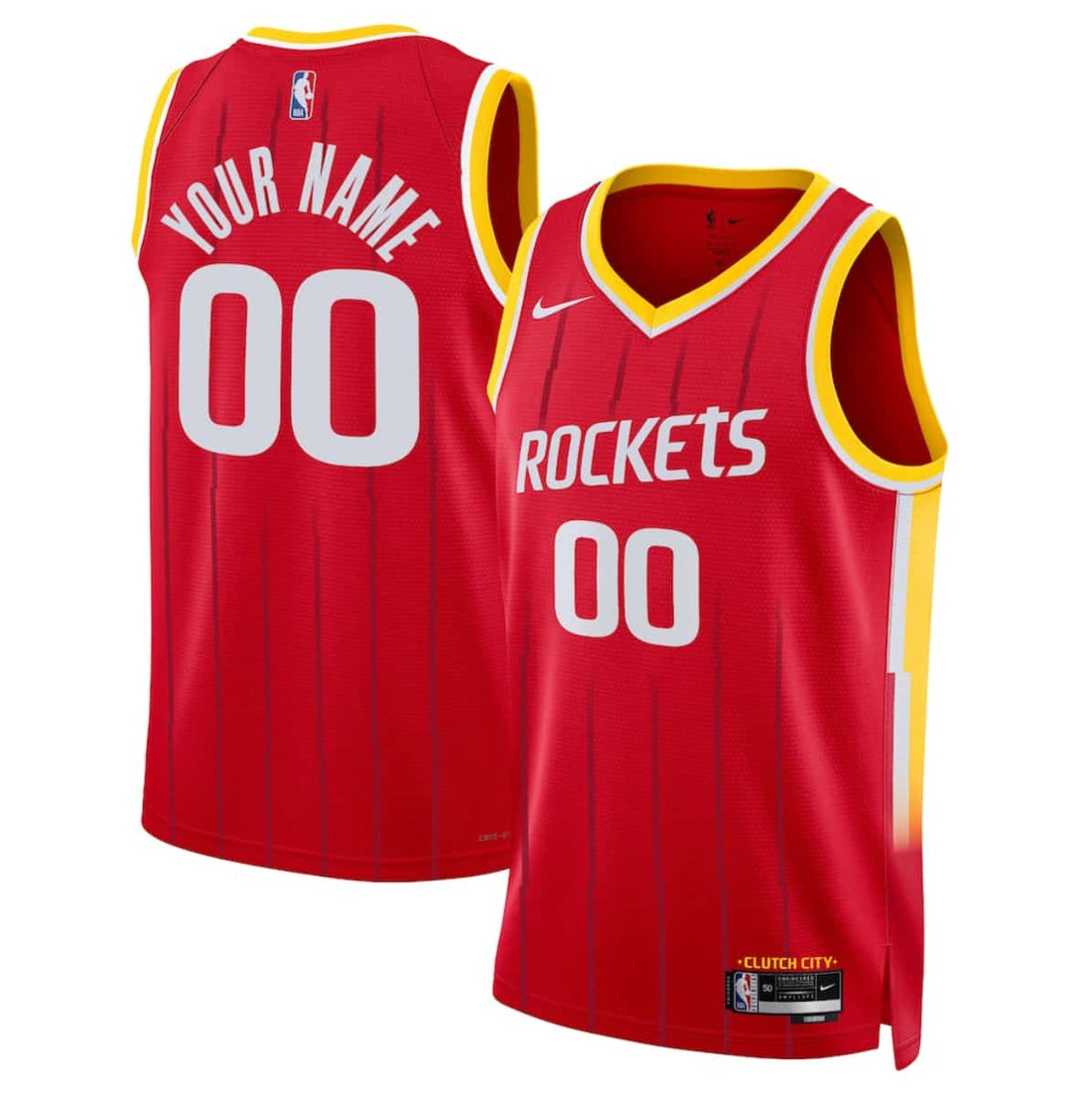 Custom Houston Rockets red jersey
