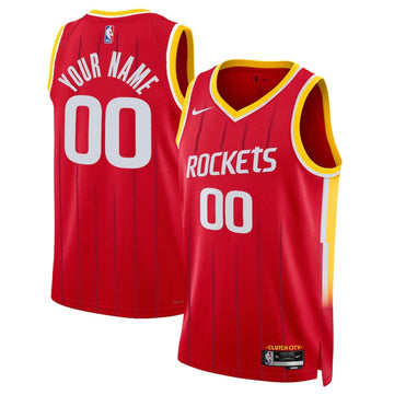Custom Houston Rockets red jersey