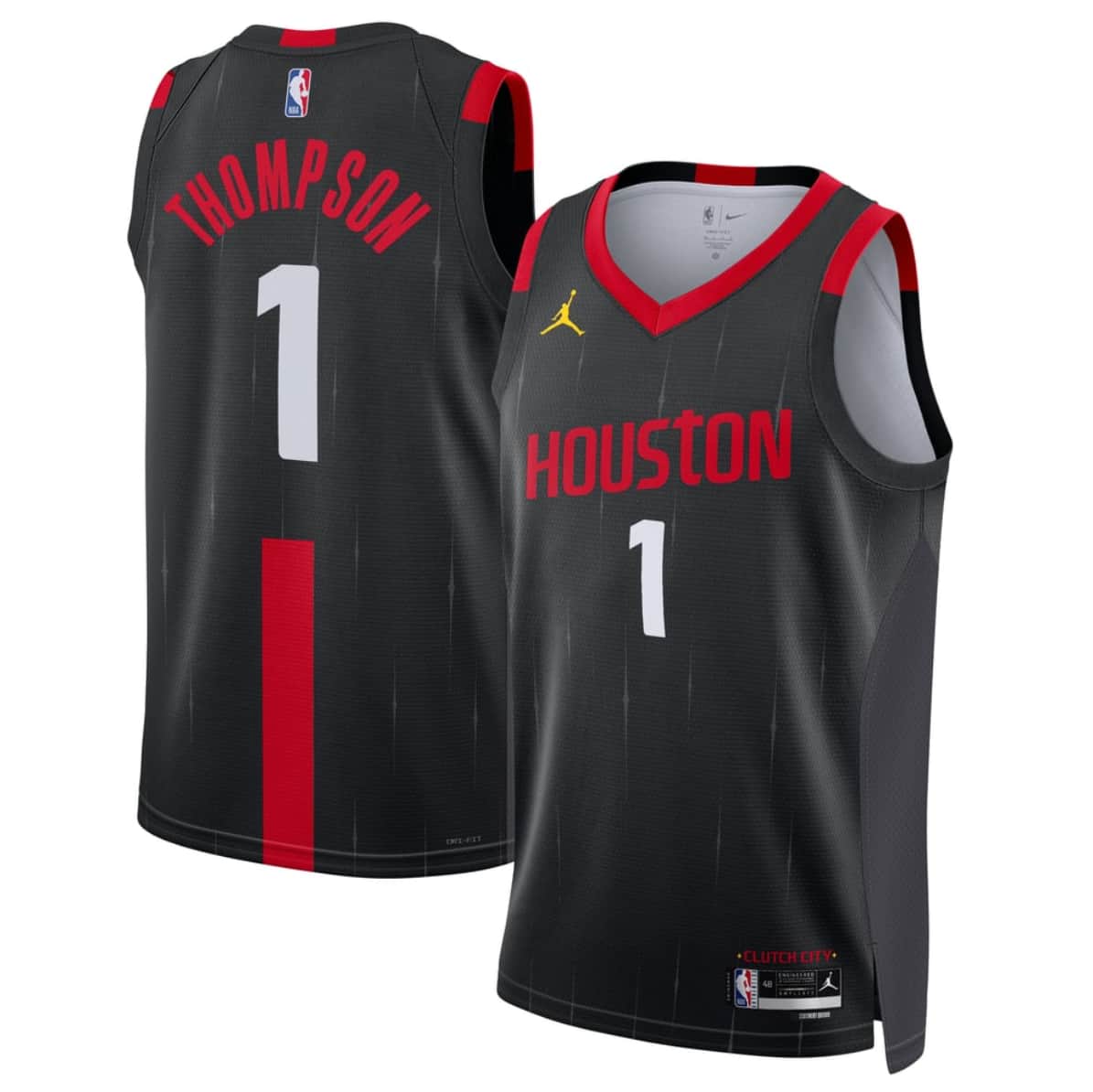 Amen Thompson Houston Rockets black jersey