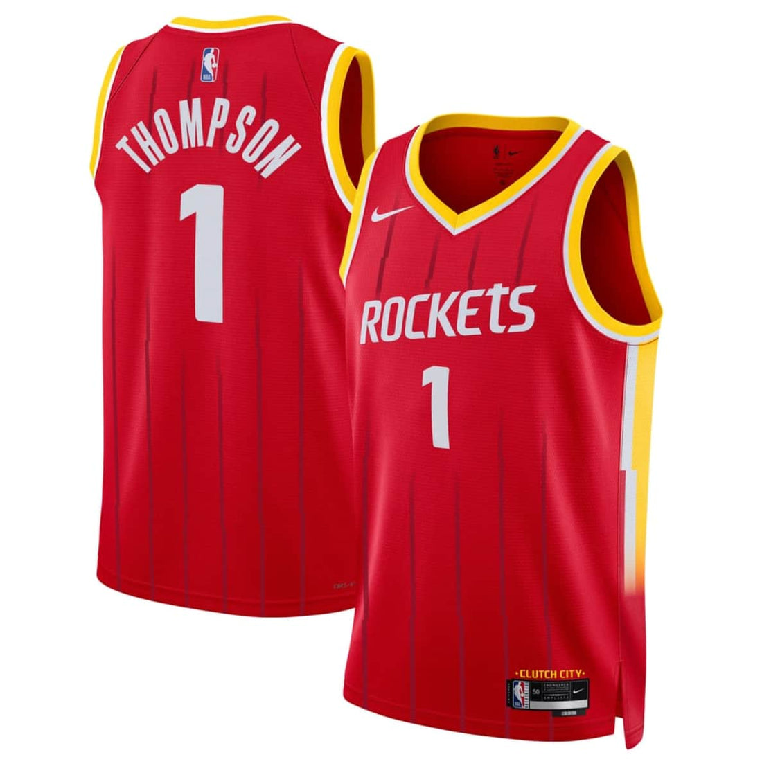 Amen Thompson Houston Rockets red jersey