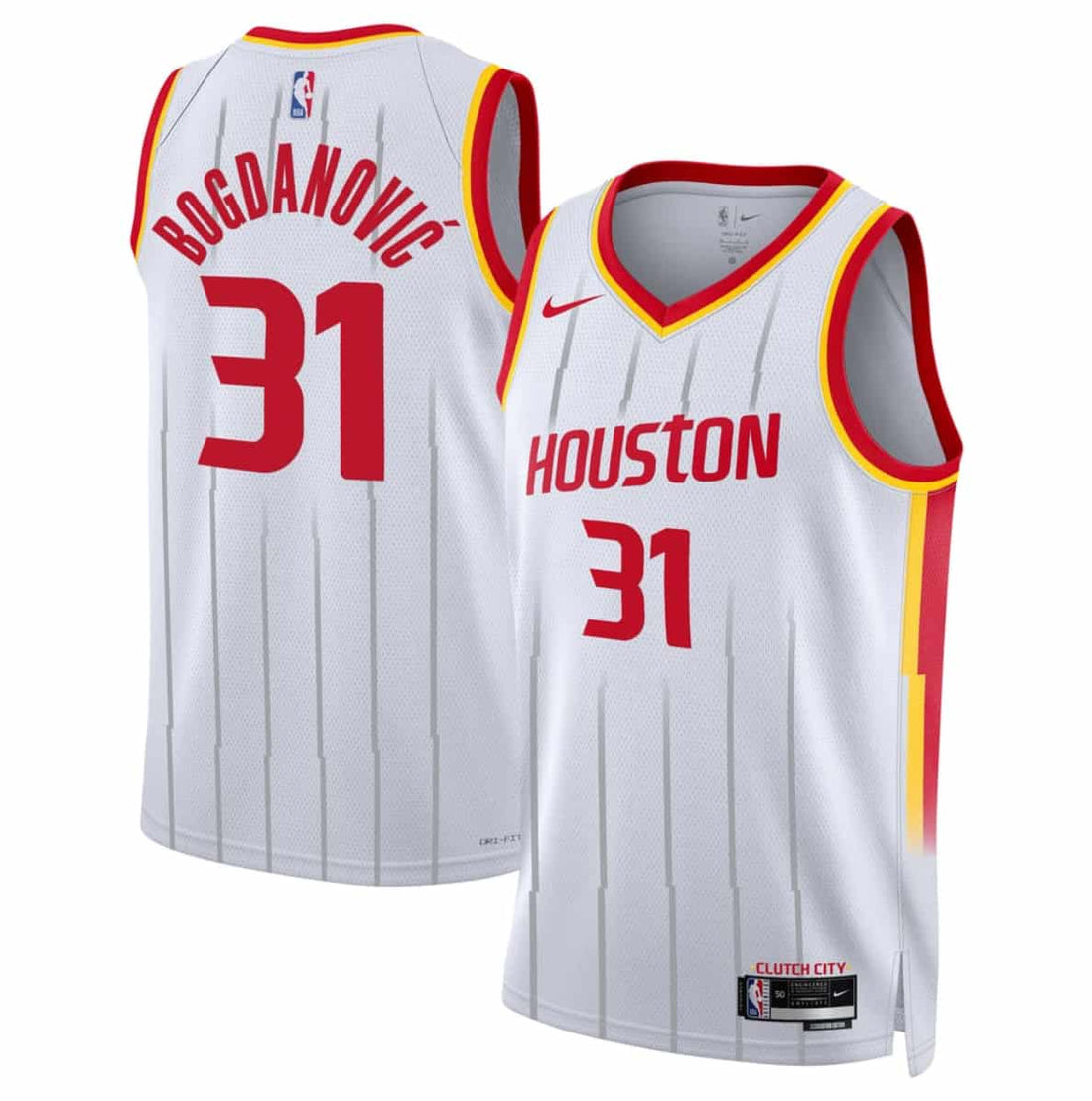 Bogdan Bogdanović Houston Rockets white jersey