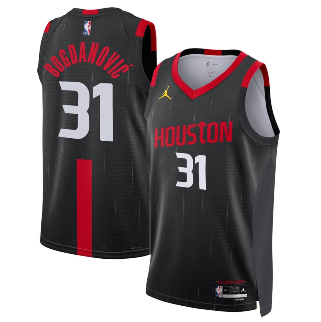 Bogdan Bogdanović Houston Rockets black jersey