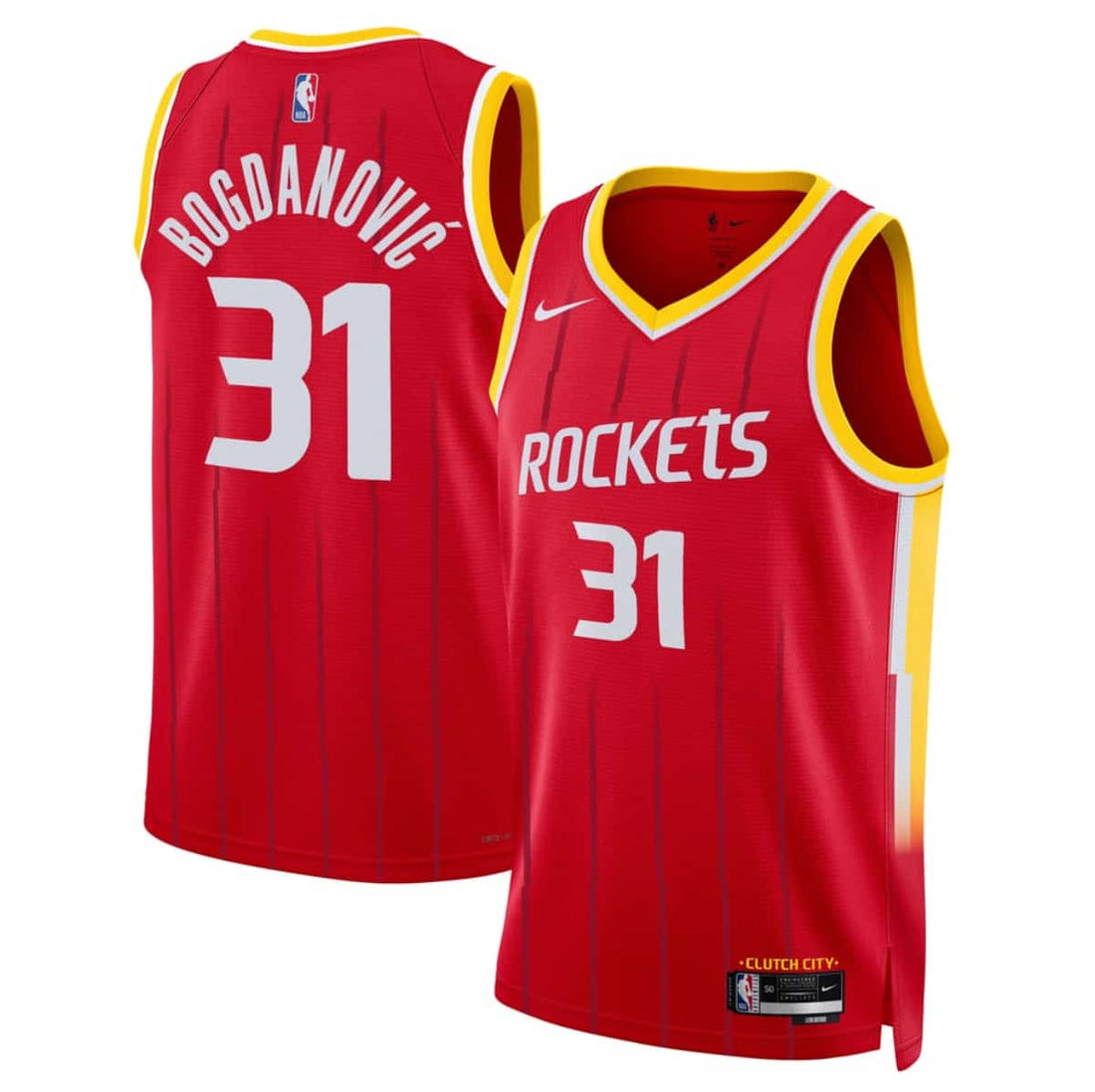 Bogdan Bogdanović Houston Rockets red jersey
