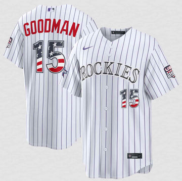 Hunter Goodman Colorado Rockies white All-Star jersey