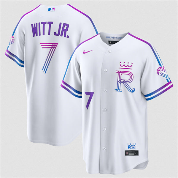 Bobby Witt Jr Kansas City Royals white City Connect jersey