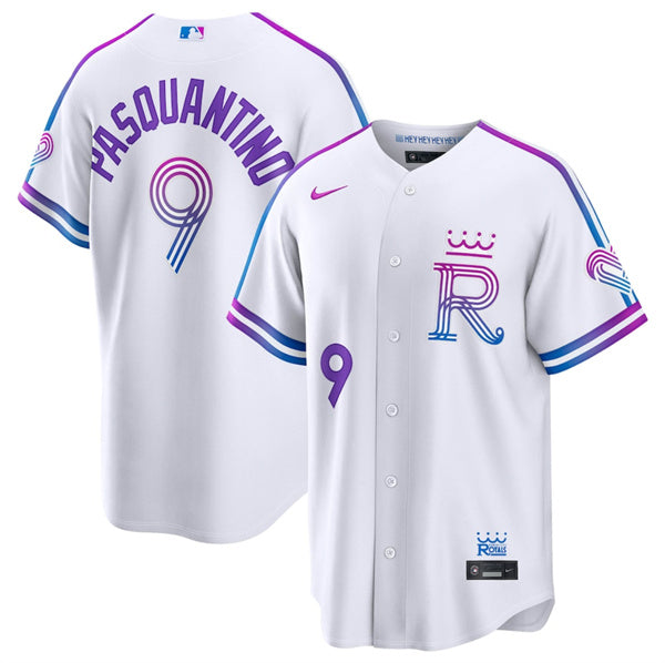 Vinnie Pasquantino Kansas City Royals white City Connect jersey