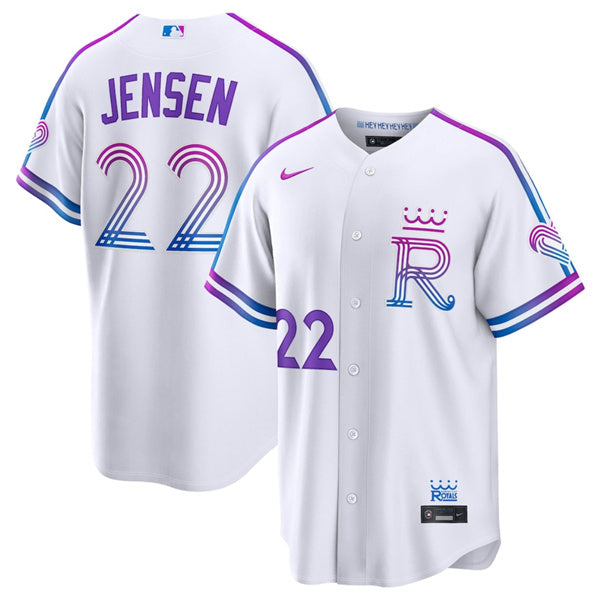 Carter Jensen Kansas City Royals white City Connect jersey