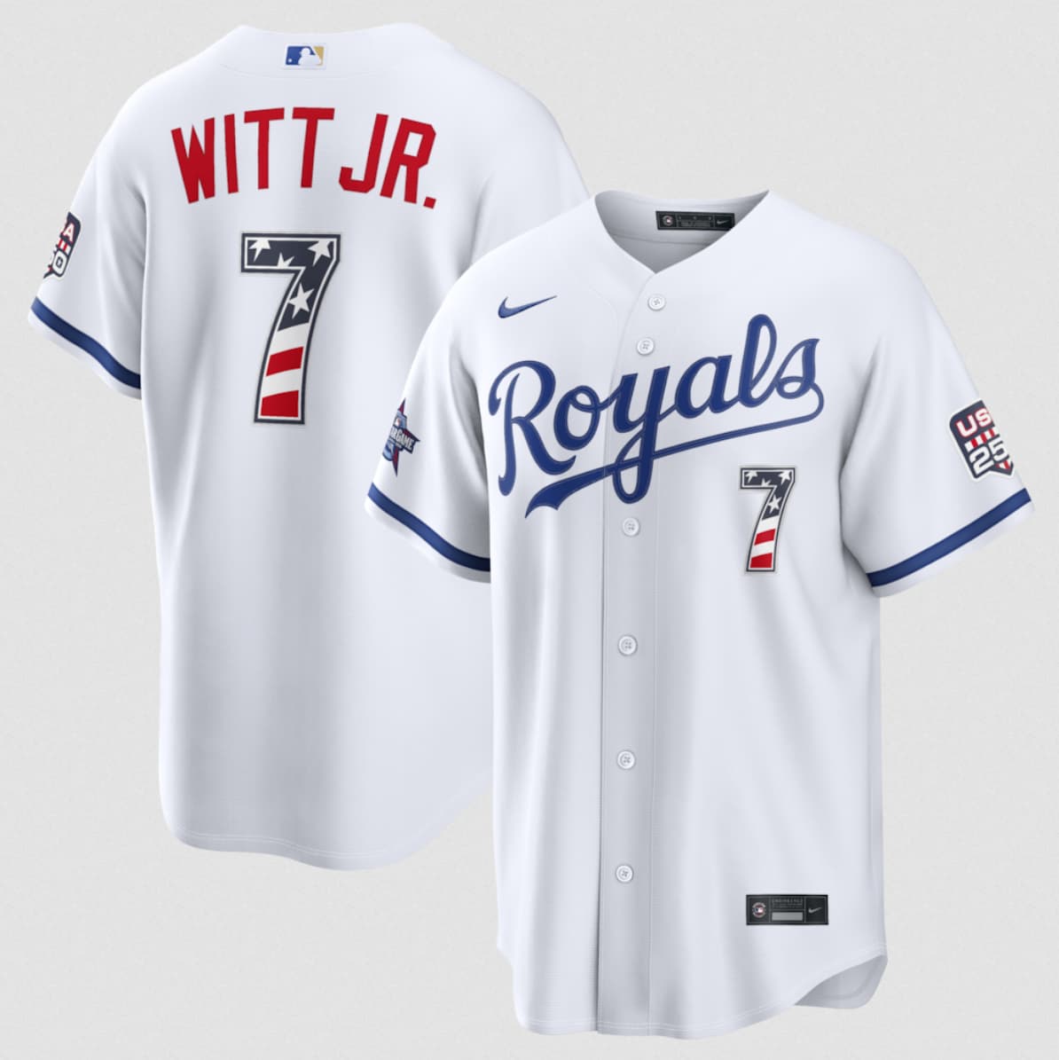 Bobby Witt Jr Kansas City Royals white All-Star jersey