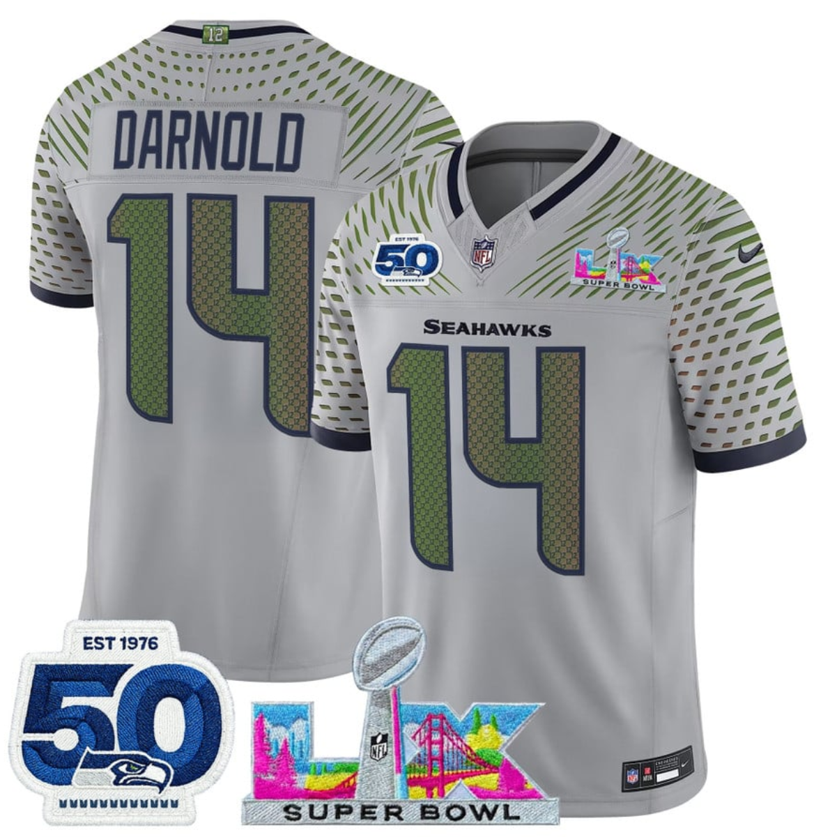 Sam Darnold Seattle Seahawks gray Vapor jersey