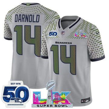 Sam Darnold Seattle Seahawks gray Vapor jersey