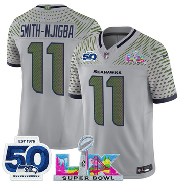 Jaxon Smith-Njigba Seattle Seahawks gray Vapor jersey