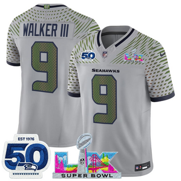 Kenneth Walker III Seattle Seahawks gray Vapor jersey