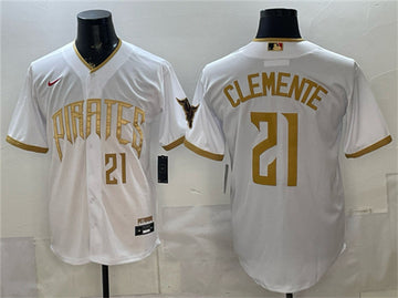 Roberto Clemente Pittsburgh Pirates white City Connect jersey