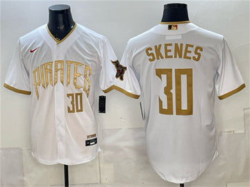 Paul Skenes Pittsburgh Pirates white City Connect jersey