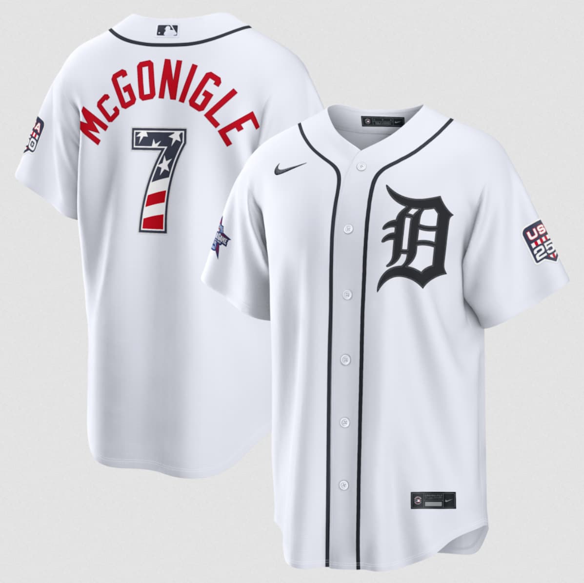 Kevin McGonigle Detroit Tigers white All-Star jersey