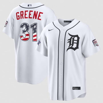 Riley Greene Detroit Tigers white All-Star jersey