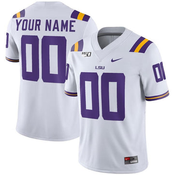 Custom LSU Tigers white Limited jersey