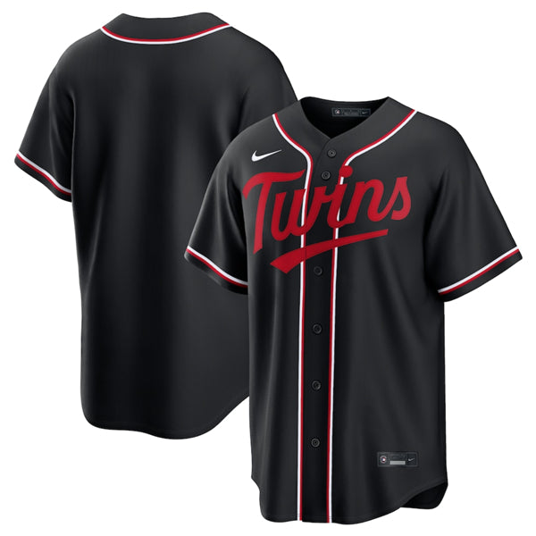 Custom Minnesota Twins black jersey
