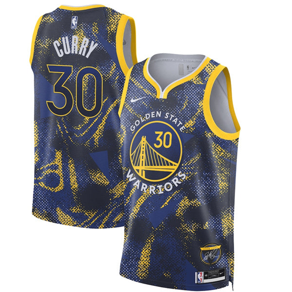 Stephen Curry Golden State Warriors royal jersey