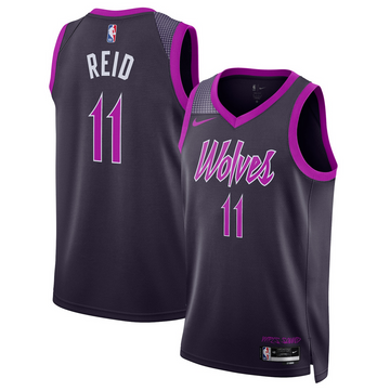 Naz Reid Minnesota Timberwolves purple City Edition jersey