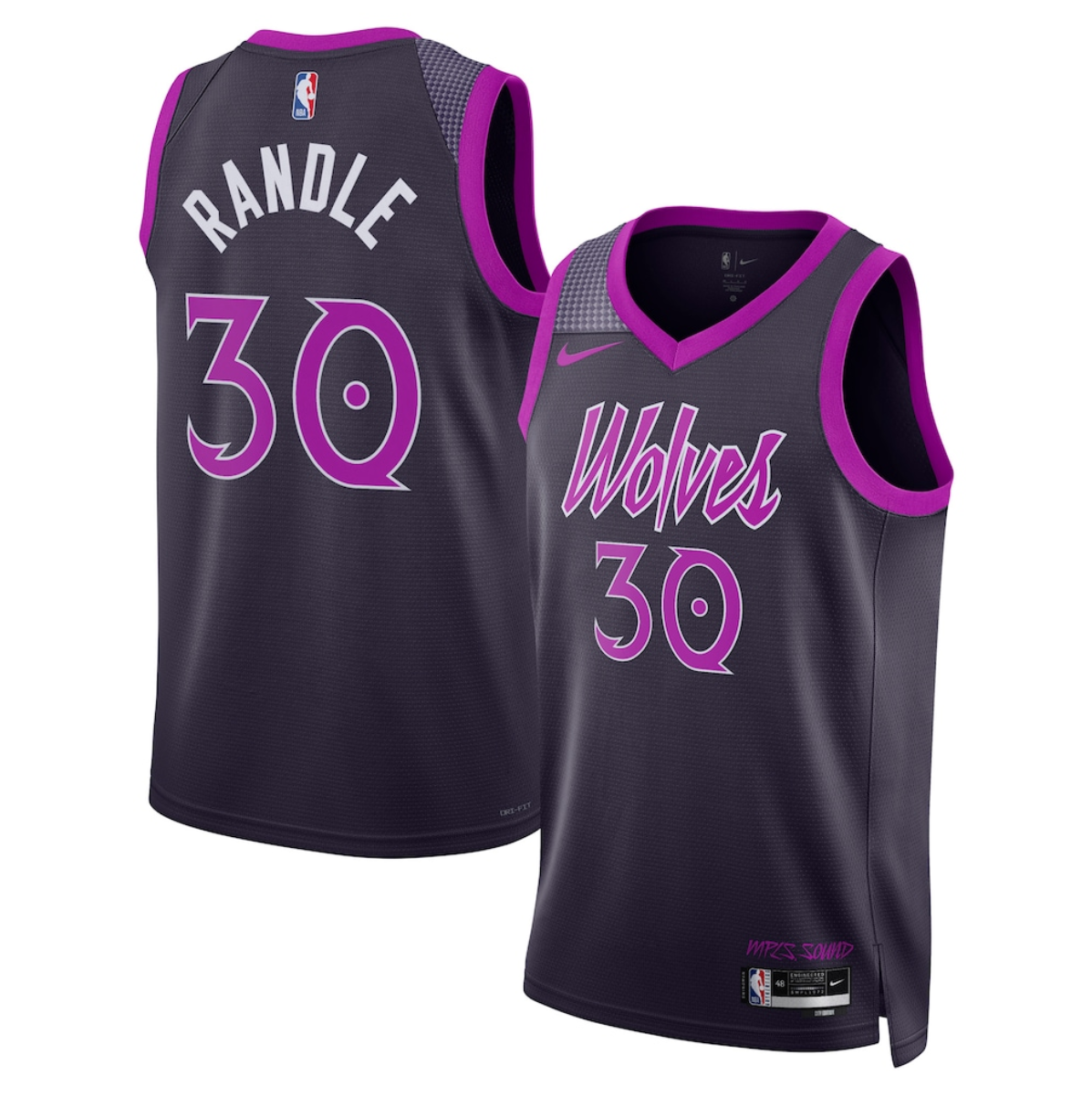 Julius Randle Minnesota Timberwolves purple City Edition jersey